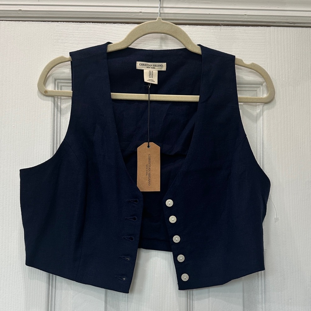 Christian Siriano Deep Blue Vest